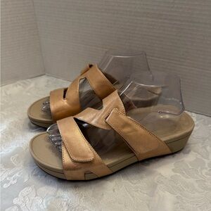 Vionic Kyla 9 Wide Platform Slide Sandal‎ Comfort Shoe Rose Gold